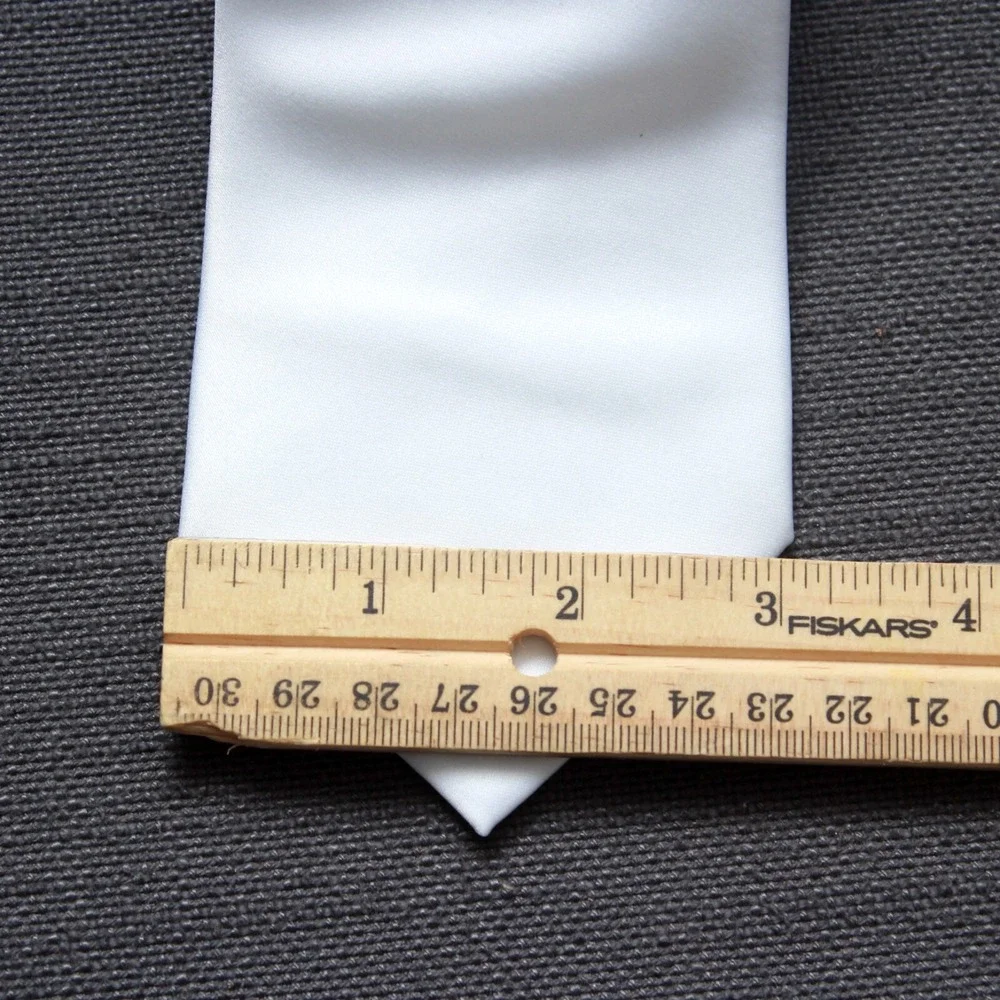 Mens Tie‎ Necktie Solid White Wedding Groom 3